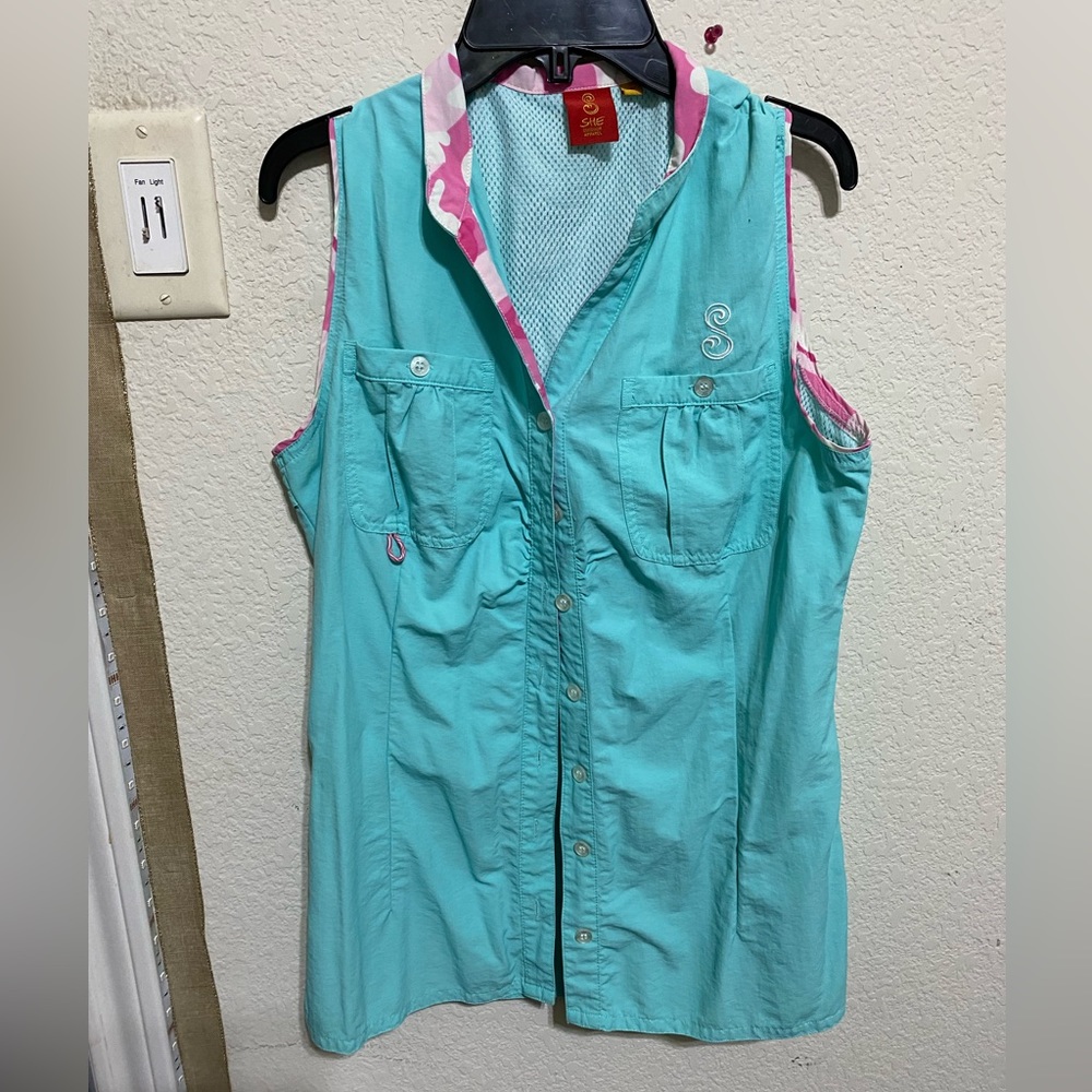 Women’s outdoor button up tank top